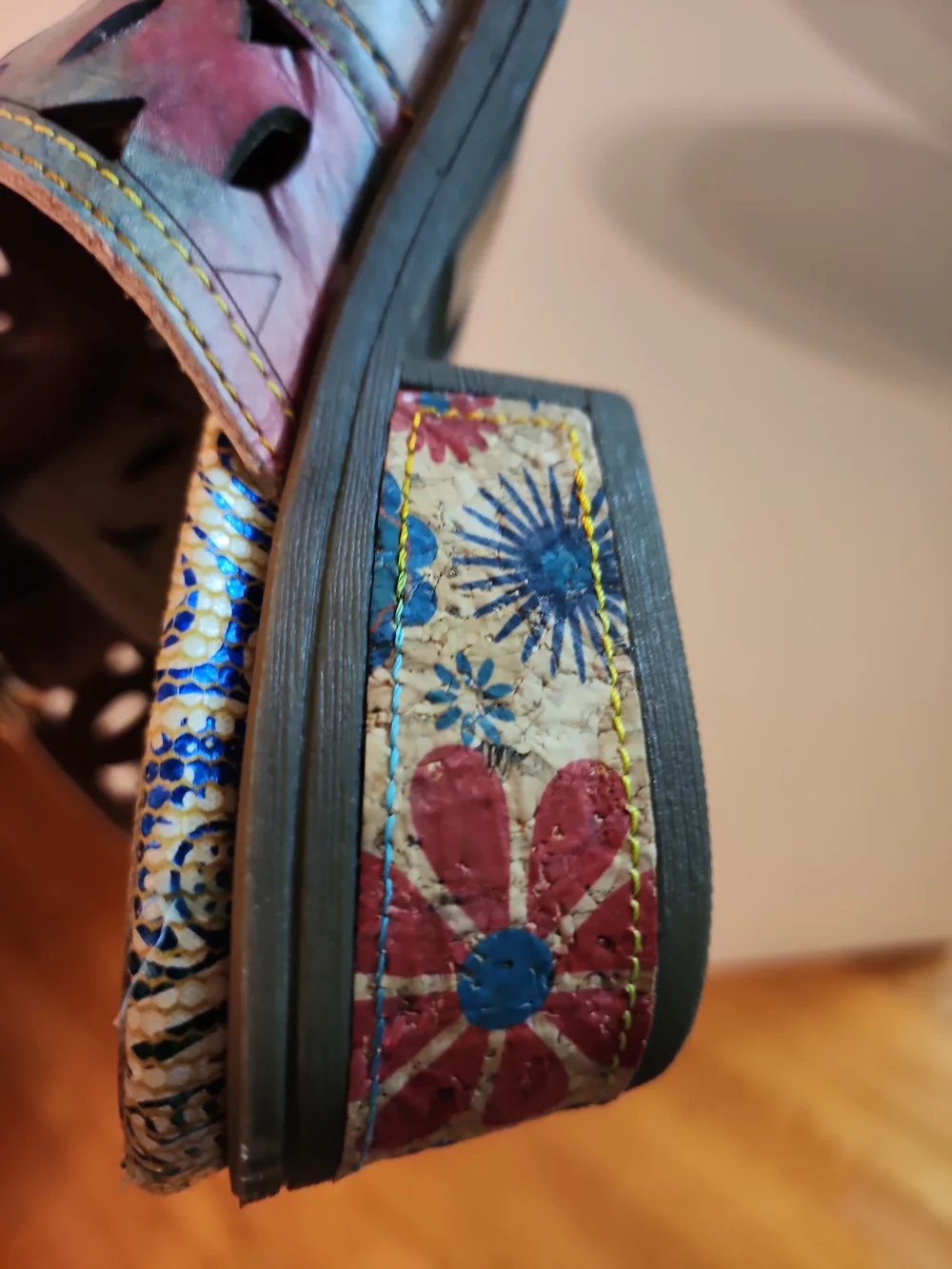 NWOT!La Artiste By Spring Step Rosalinda Women's Multicolor Floral Slip-On Mules - Picture 9 of 9